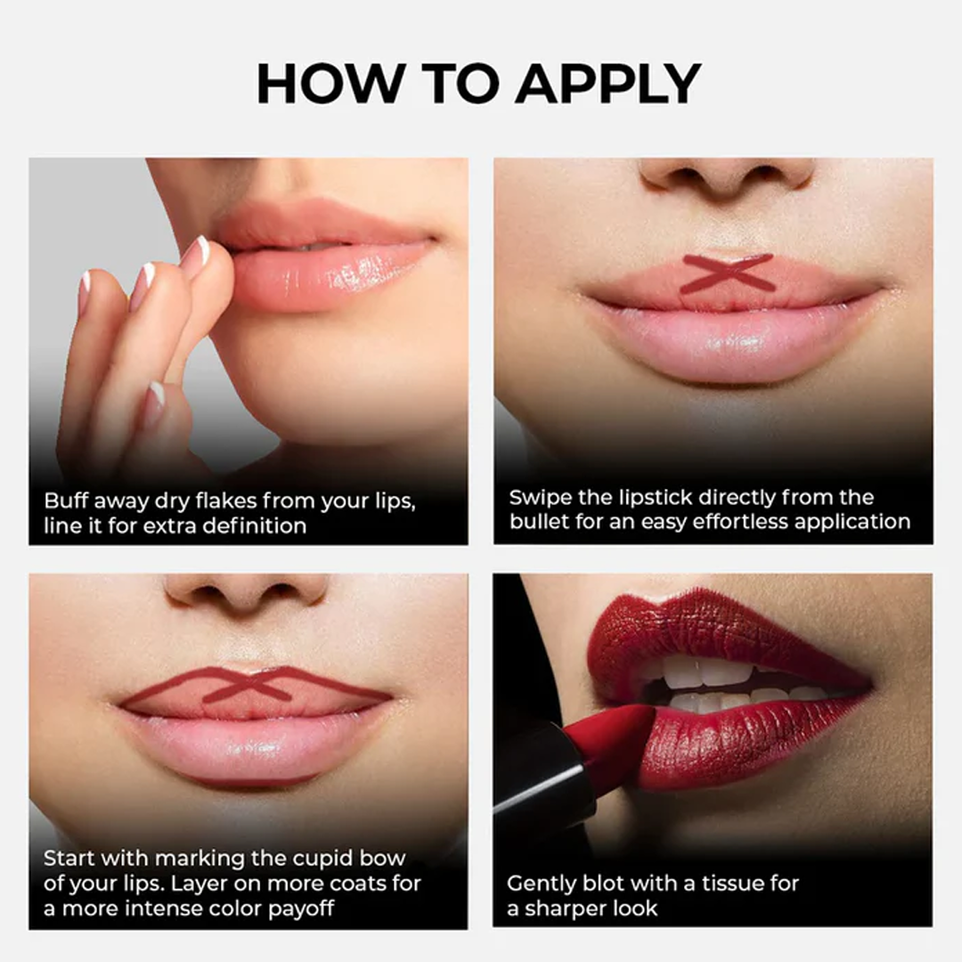 Sultry Shade Of Red Lipstick (Pack of 3)