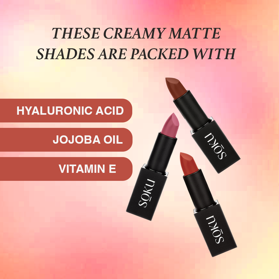 Sultry Shade Of Red Lipstick (Pack of 3)