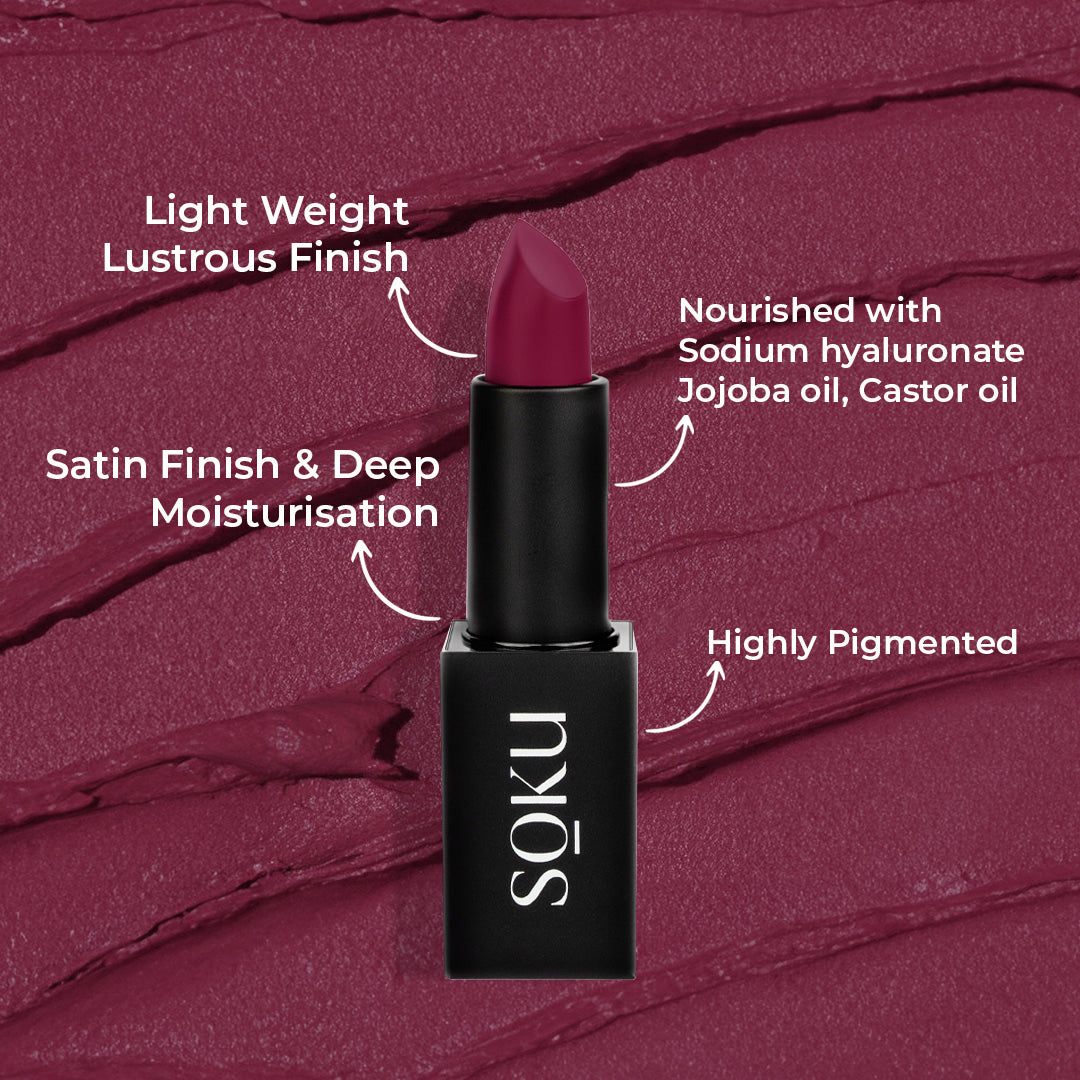 SOKU Censored !! Creamy Matte Lipstick - 4.2 g - Berry Bomb