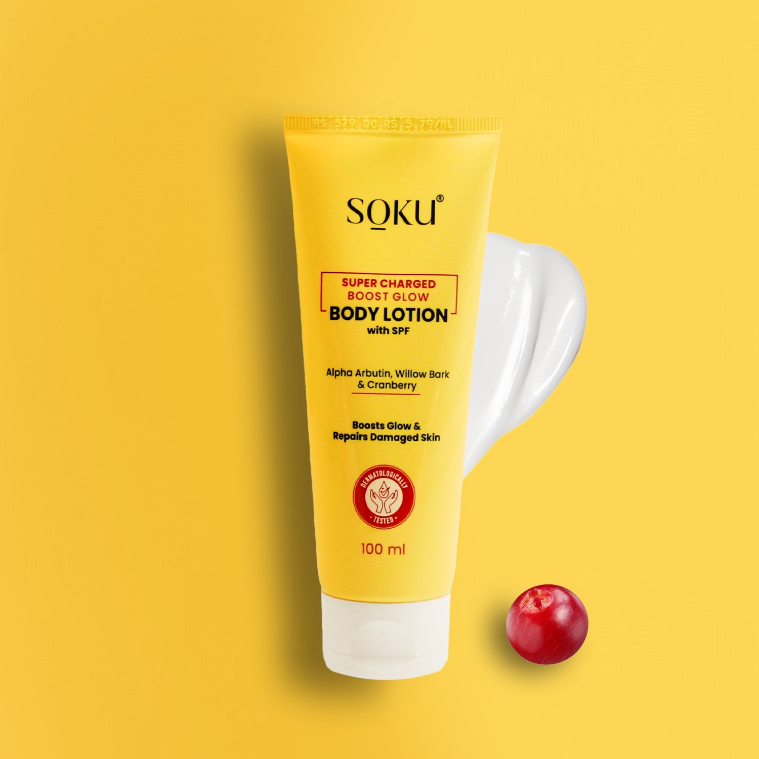 SOKU Super Charged Boost Glow Body Lotion with SPF - 100ml