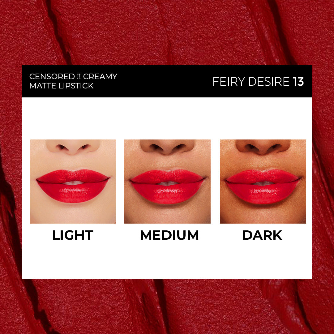 SOKU Censored !! Creamy Matte Lipstick - 4.2 g - Fiery Desire