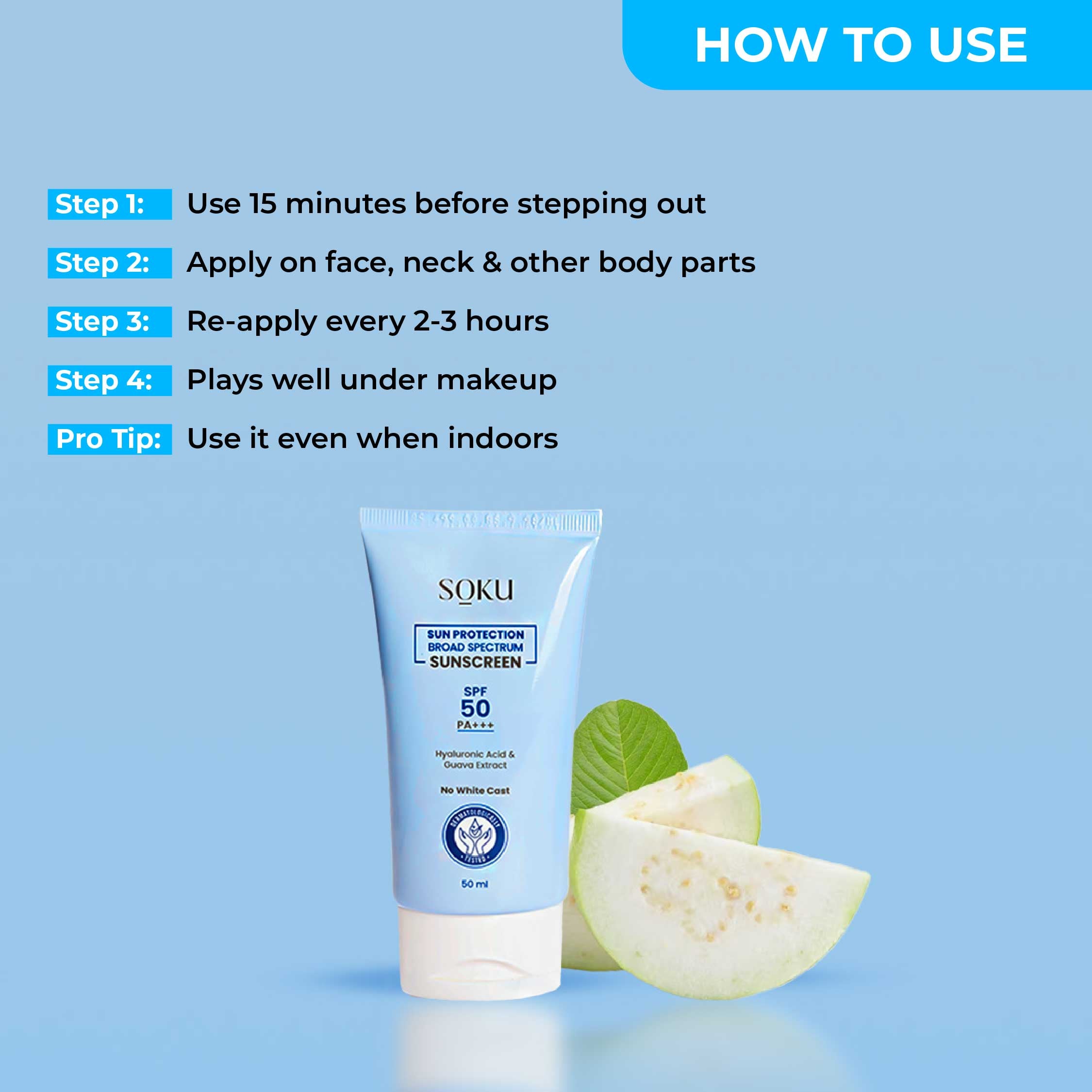 Sun Protection Broad Spectrum Sunscreen SPF 50 PA+++ 50ml