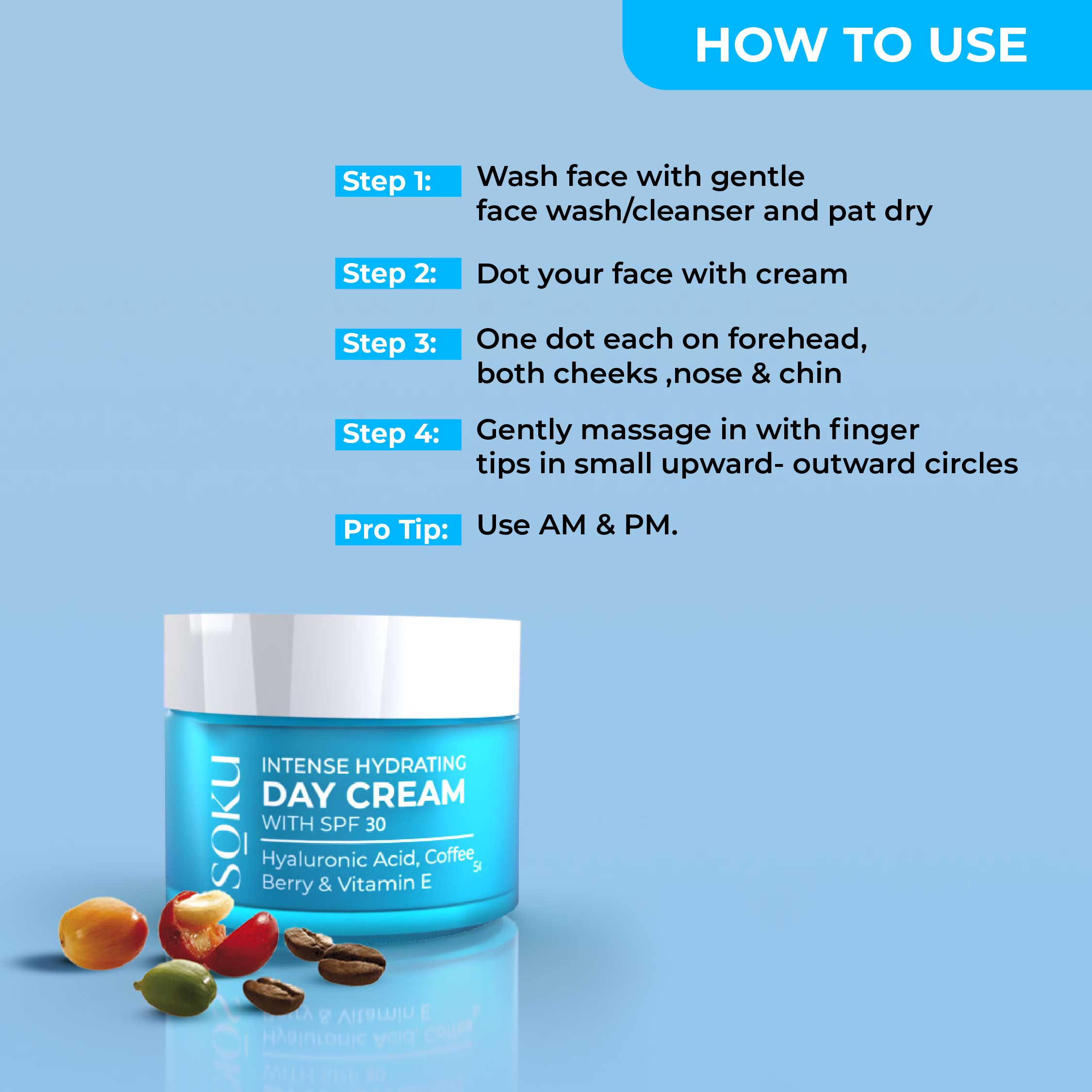 SOKU Intense Hydrating Day Cream With SPF 30- 50g