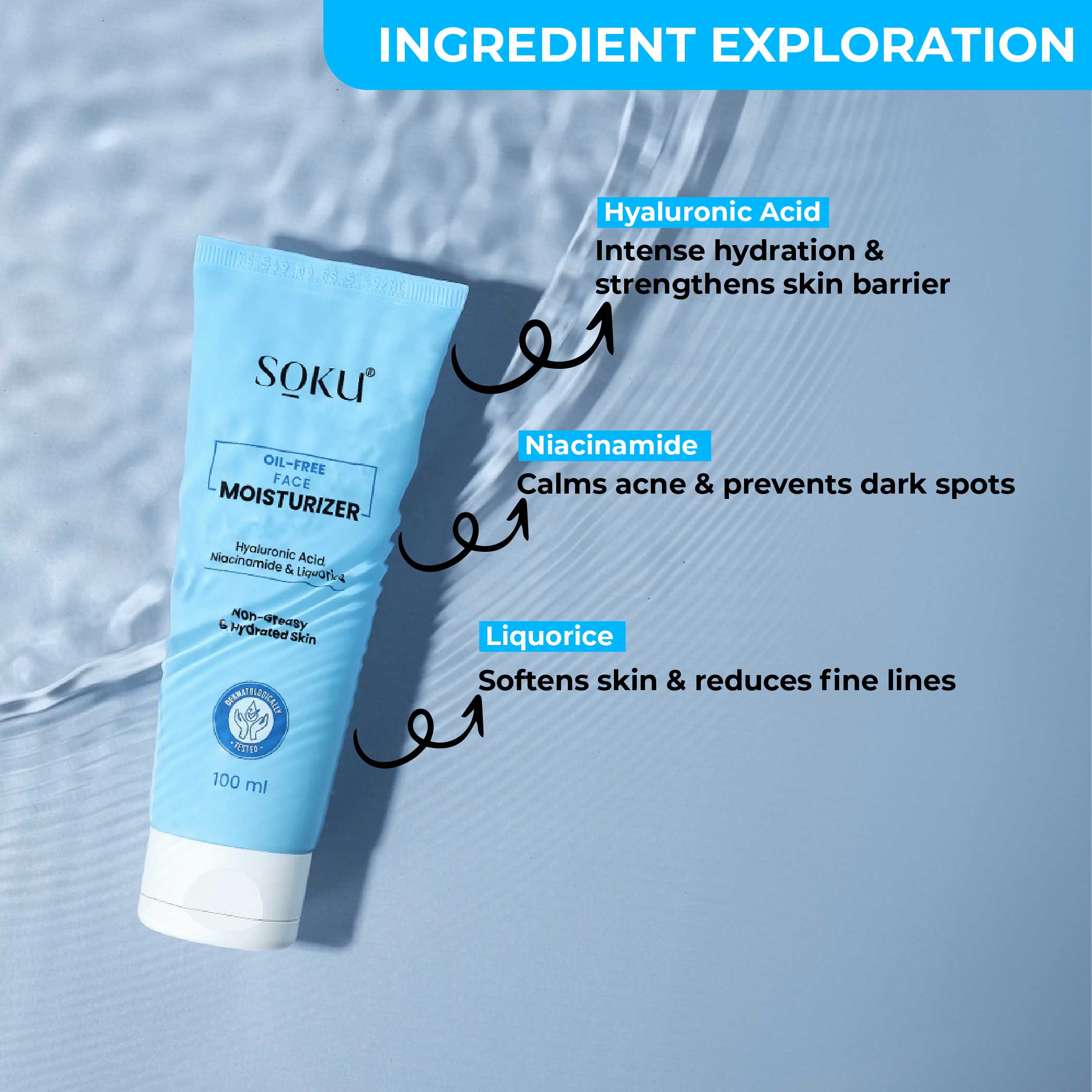 SOKU Oil Free Face Moisturizer- 100ml