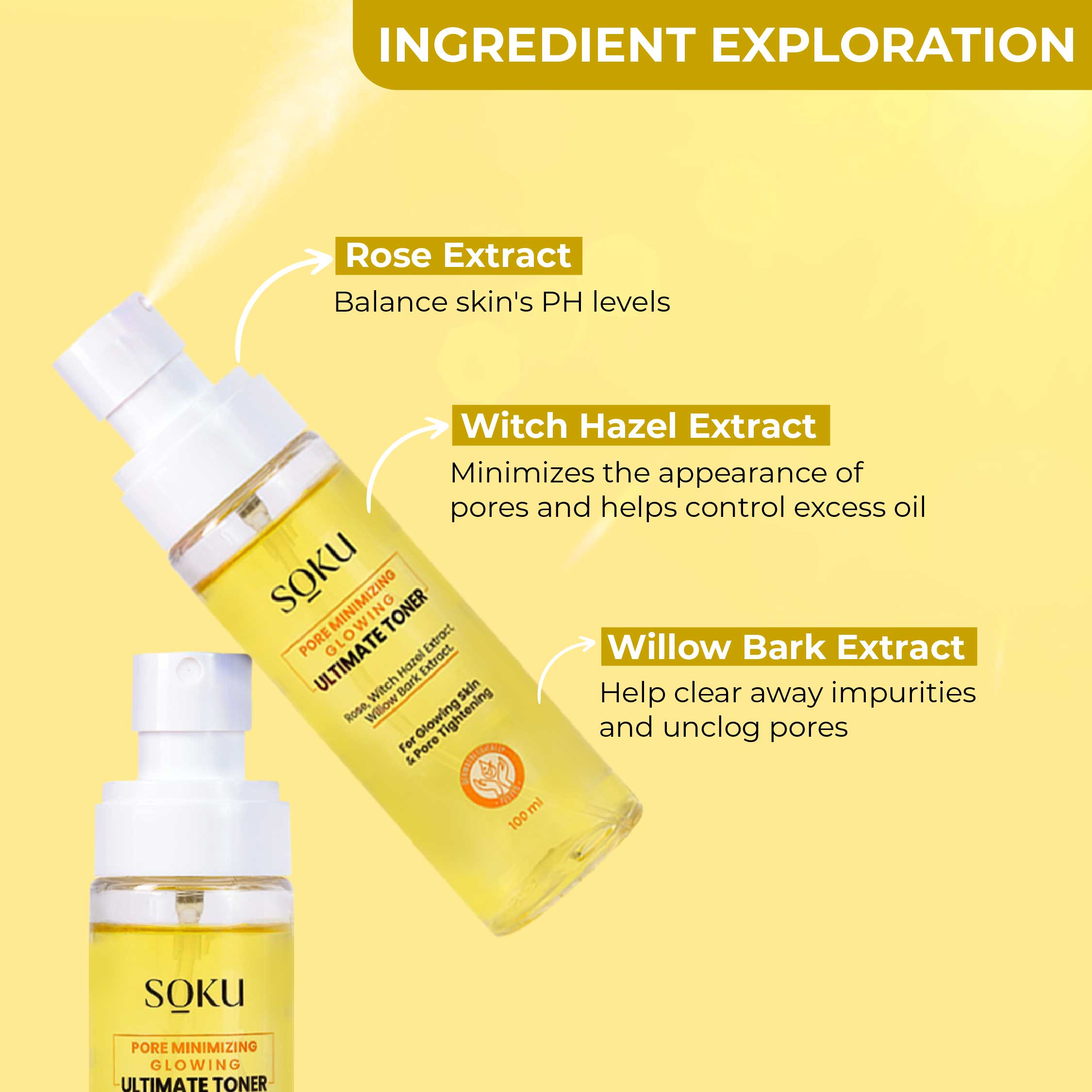 SOKU Pore Minimizing Glowing Ultimate Toner- 100ml