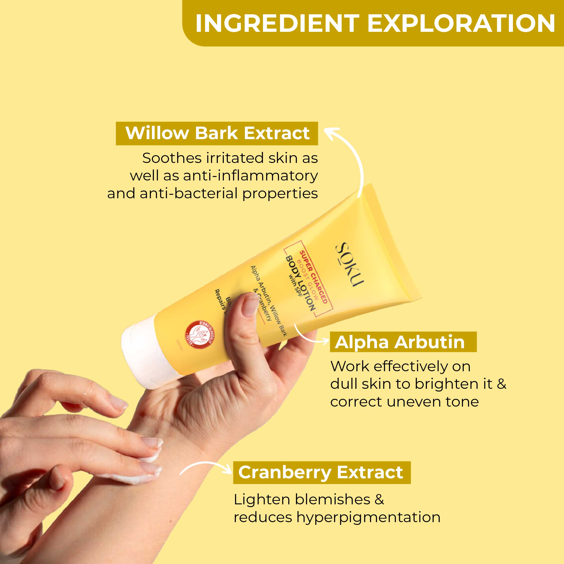 SOKU Super Charged Boost Glow Body Lotion with SPF - 100ml