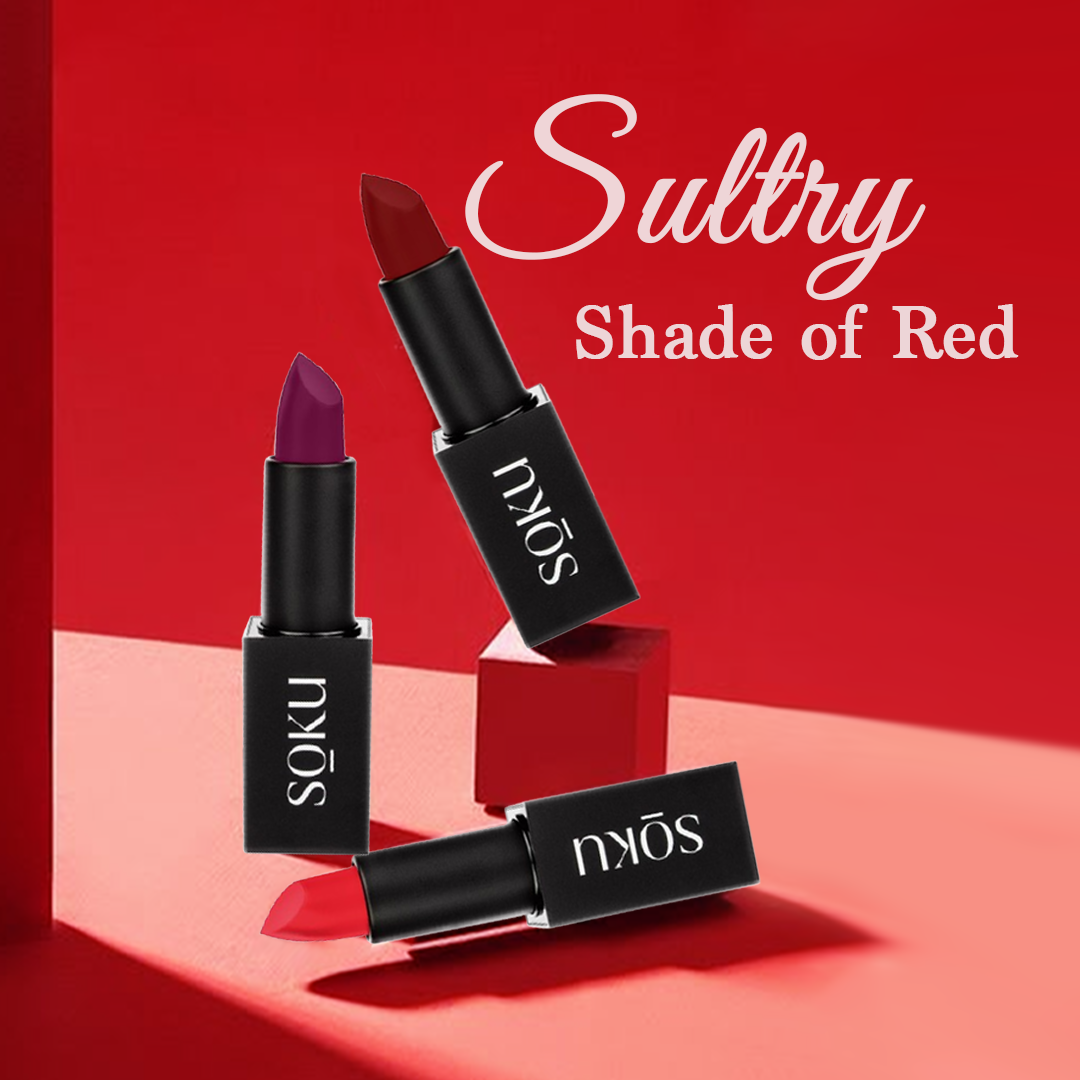 Sultry Shade Of Red Lipstick (Pack of 3)