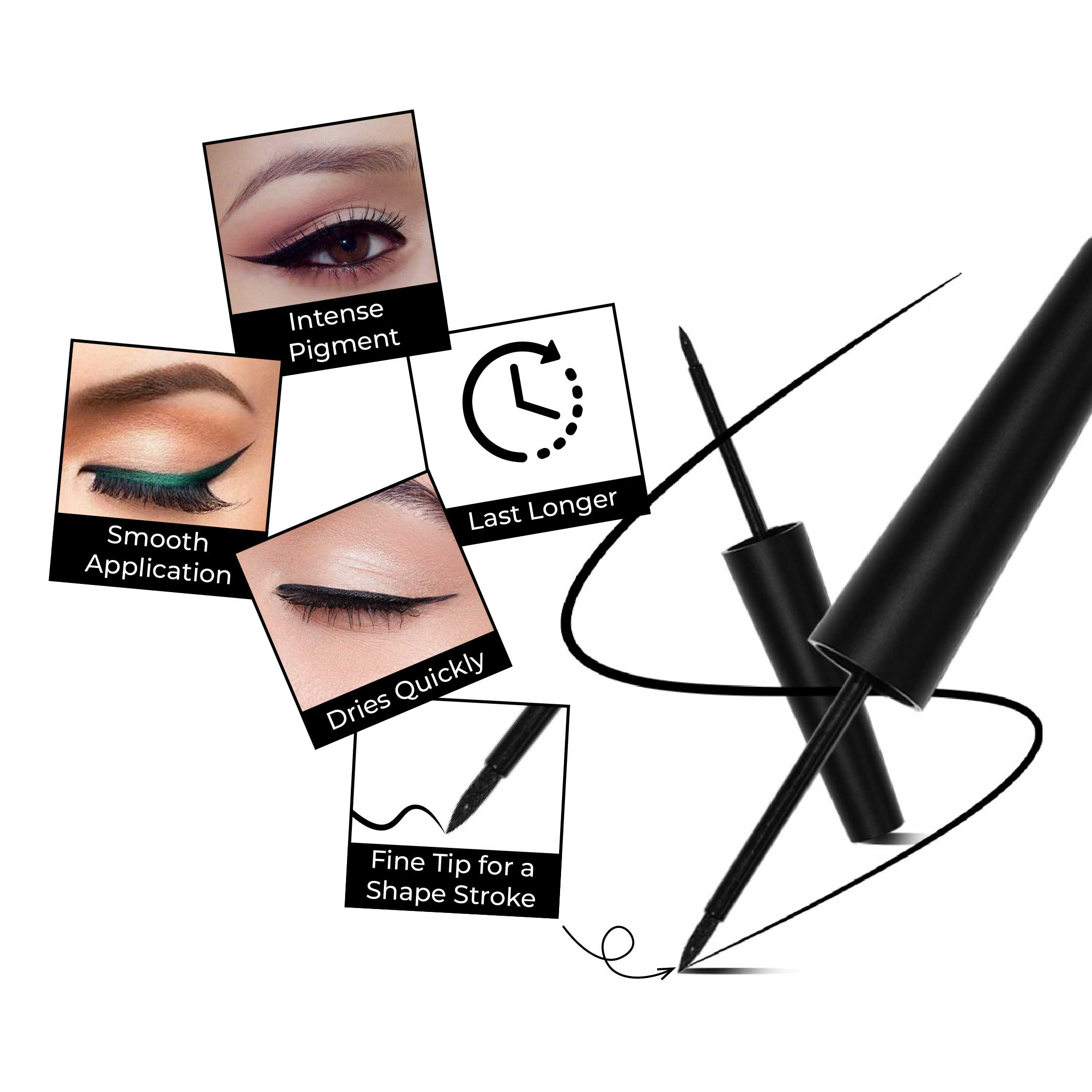 SOKU Eye Can See Liquid Eyeliner - Show and Teal - 2.5 ml