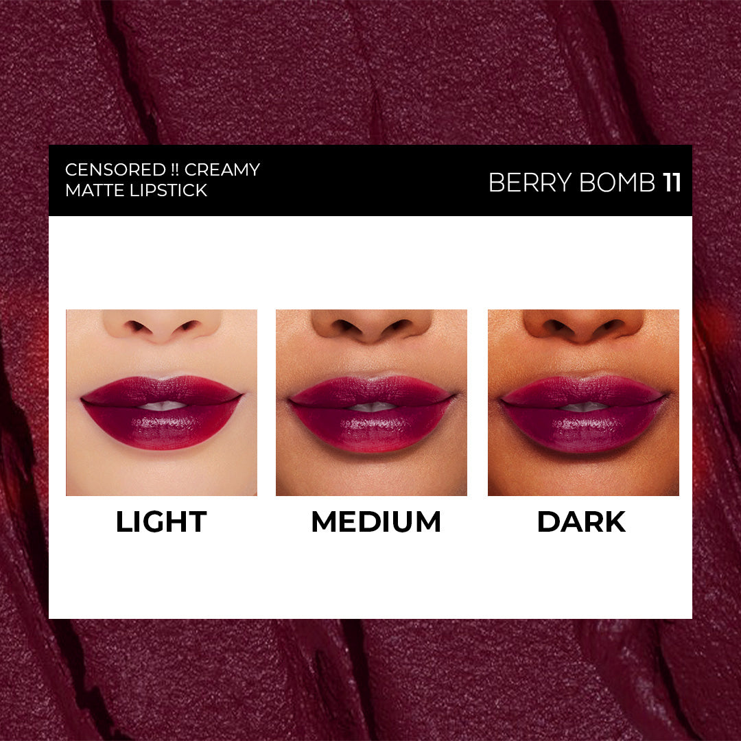 SOKU Censored !! Creamy Matte Lipstick - 4.2 g - Berry Bomb
