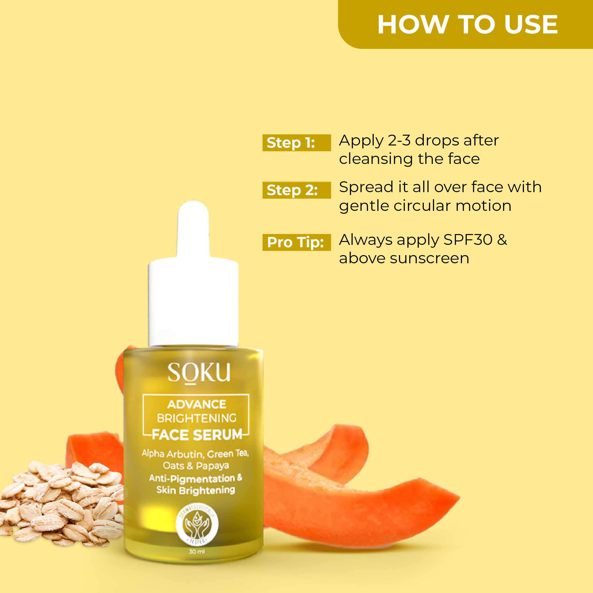 SOKU Advance Brightening Face Serum - 30 ml